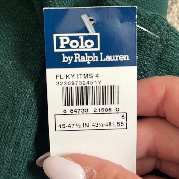 NWT Polo by Ralph Lauren Sz 6 1/4 zip sweater - Picture 3 of 3